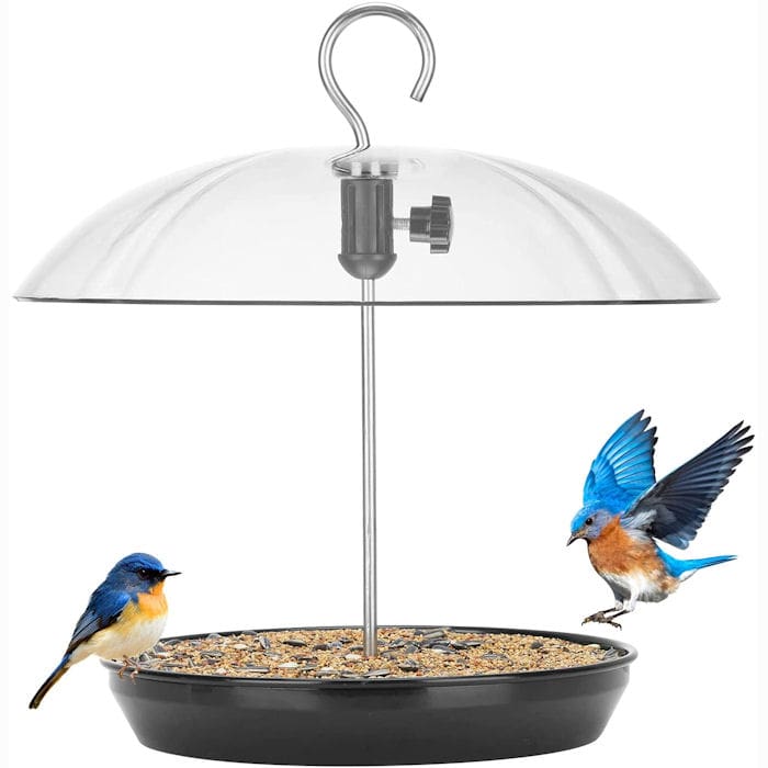 Kingsyard: Adjustable Mealworm Bird Feeder with Dome