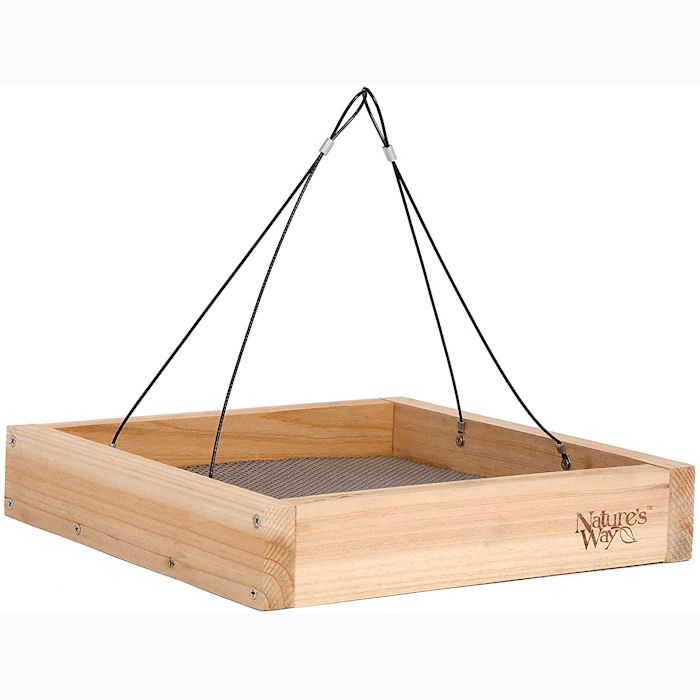 Nature's Way: Cedar Platform Tray Bird Feeder