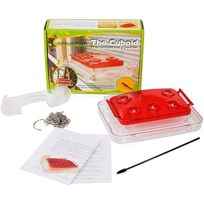 Sherwoodbase - Cuboid Hang or Window Hummingbird Feeder